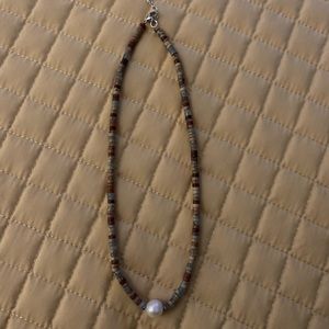 Necklace-LUC 925 CN-Beaded with cultured pearl-15.5” with 2.5”sterling extender